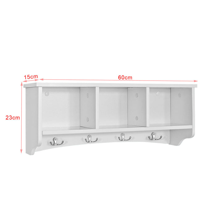 Sobuy SoBuy Wandgarderobe Hängeregal Flurgarderobe Weiß FRG48-W Schlussverkauf