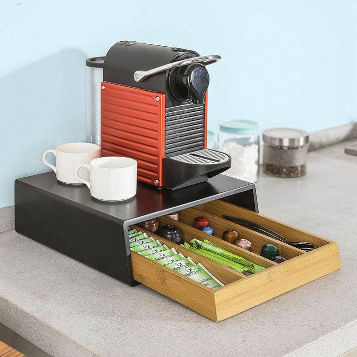 Sobuy SoBuy Kaffeekapsel Box Kapselspender Schubladenbox Schwarz FRG280-SCH Auslauf