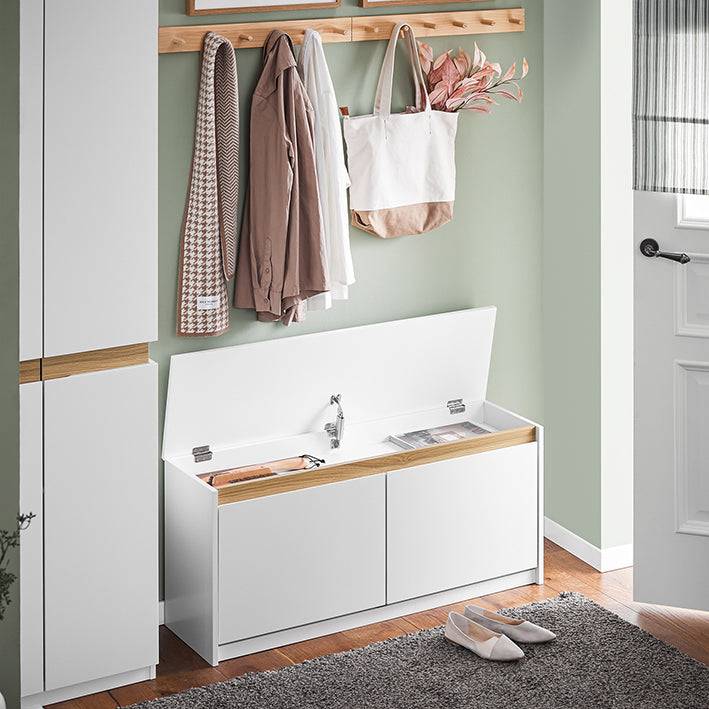 Sobuy SoBuy Schuhbank Schuhkipper Sitzbank mit Stauraum Sitzkommode Weiß FSR171-W Fabrikverkauf