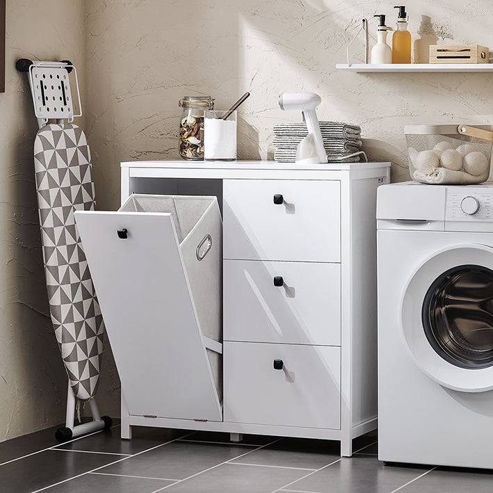 Sobuy SoBuy Wäscheschrank mit Wäschesack Badschrank Wäschekorb Badkommode Weiß BZR97-W Verkauf