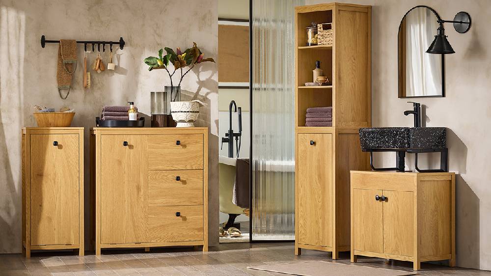 Sobuy SoBuy Waschbeckenunterschrank| Badezimmerschrank Waschtisch Dunkelnatur BZR98-SN im Angebot