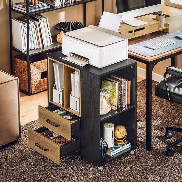 Sobuy SoBuy Aktenschrank Aktenwagen Druckertisch Büroschrank Vintagebraun ASK01-PF Günstiger Verkauf