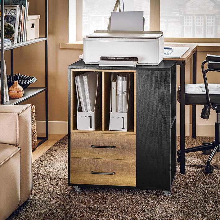 Sobuy SoBuy Aktenschrank Aktenwagen Druckertisch Büroschrank Vintagebraun ASK01-PF Günstiger Verkauf