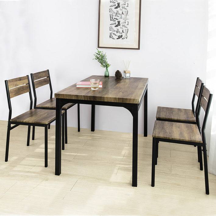 Sobuy SoBuy Esstisch mit 4 Stühlen 5-teilig Essgruppe Küchentisch OGT28-N+FST72-Nx4 Auslauf