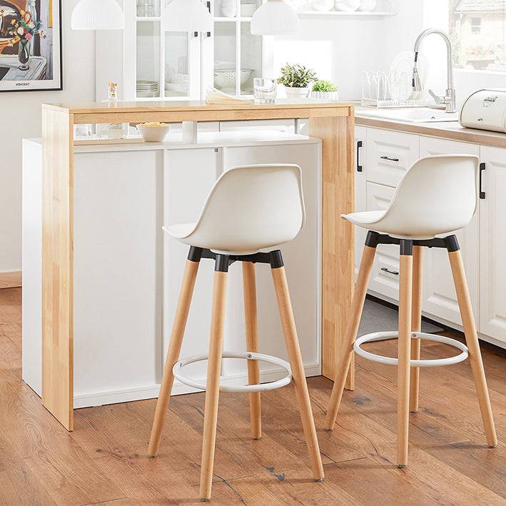 Sobuy SoBuy Kücheninsel Küchenschrank Sideboard Bartisch Esstisch Weiß-Natur KNL07-WN Hotsell