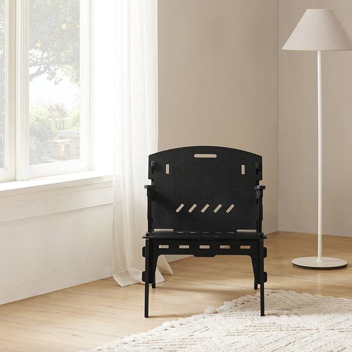 Sobuy SoBuy Stuhl mit Zapfenverbindungen Küchenstuhl Kinderstuhl Stühlchen mit Rücklehne Schwarz HFST02-SCH Auslauf