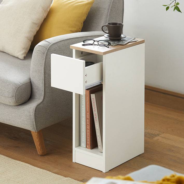 Sobuy SoBuy Nachttisch 2er Set mit Schublade Sofatisch Beistelltisch Weiß FBT111-WNx2 Wochenangebot
