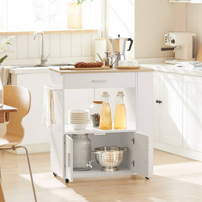 Sobuy SoBuy Küchenwagen Sideboard Servierwagen Kücheninsel FKW113-WN Bis zu 55% Rabatt