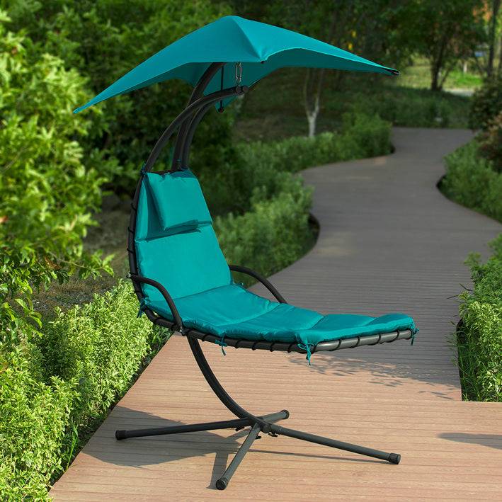 Sobuy SoBuy Gartenschaukel Schwebeliege mit Sonnenschir Sonnenliege türkis OGS39-TB Rabatte dieses Monats