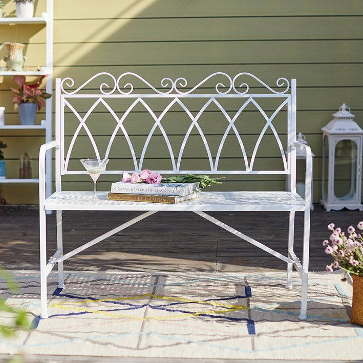 Sobuy SoBuy Gartenbank Sitzbank Gartenmöbel Metall OGT45-W Hotsell