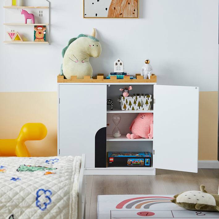 Sobuy SoBuy Kinderregal Aufbewahrungsschrank Kinderzimmer KMB44-W Schlussverkauf