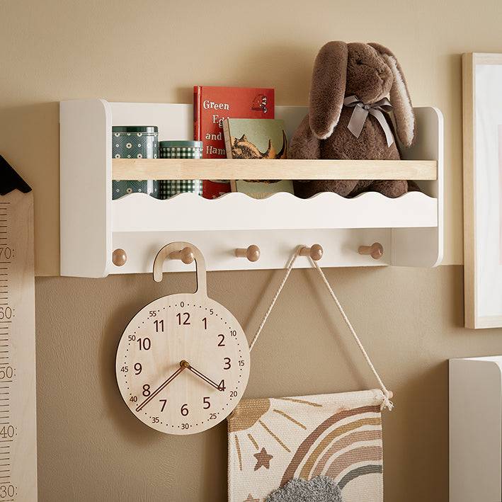 Sobuy SoBuy Wandregal Bücherregal für Kinder Kindergarderobe mit Ablage KMB78-W Exklusivangebot