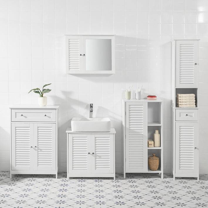 Sobuy SoBuy Badkommode Badzimmerschrank Flurschrank Weiß BZR39-W Vatertagsangebot