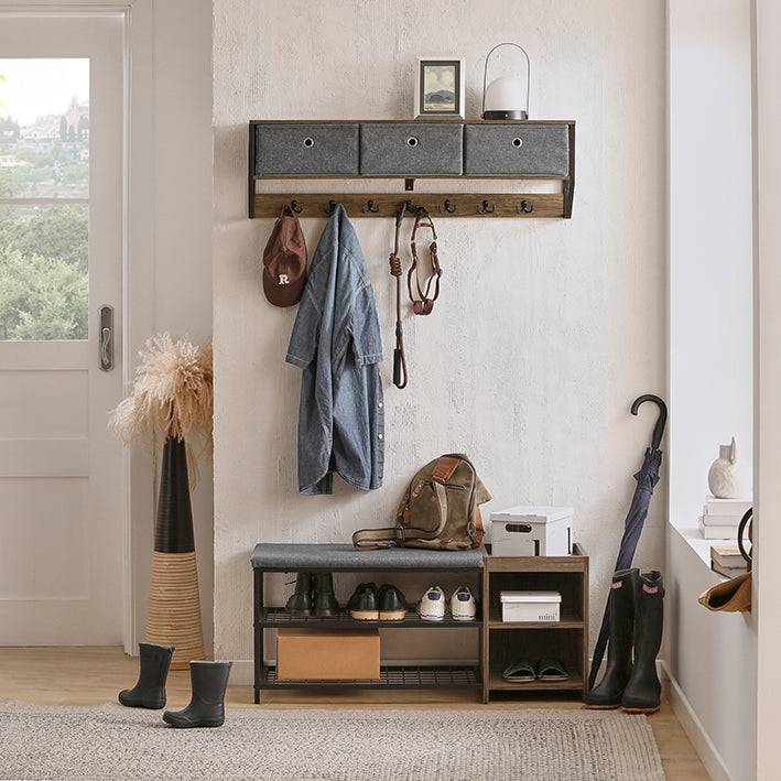 Sobuy SoBuy Wandgarderobe Hängeregal Flurgarderobe vintage FHK26-N Jubiläumsangebot