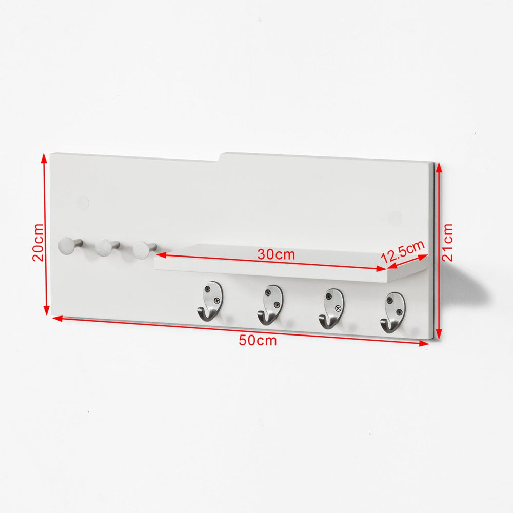 Sobuy SoBuy Wandgarderobe Flurgarderobe Hängeregal Weiß FRG54-W Große Rabatte
