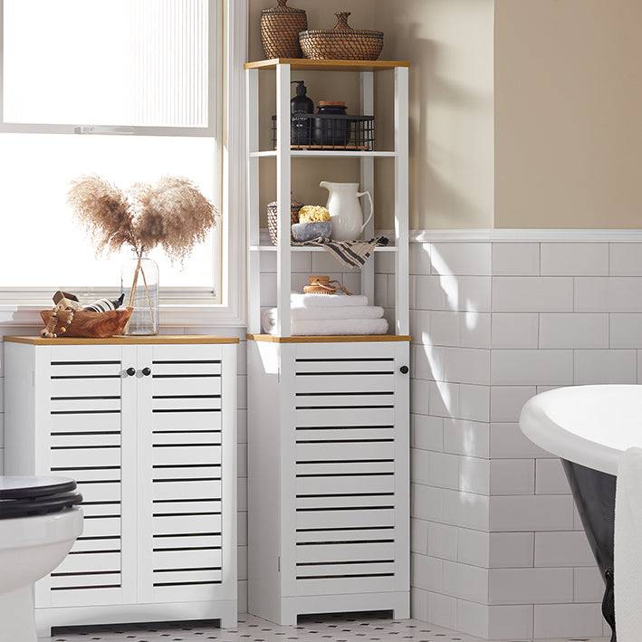 Sobuy SoBuy Bad Hochschrank Badschrank Weiß Badezimmermöbel BZR43-W Tägliche Deals