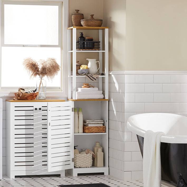 Sobuy SoBuy Bad Hochschrank Badschrank Weiß Badezimmermöbel BZR43-W Tägliche Deals
