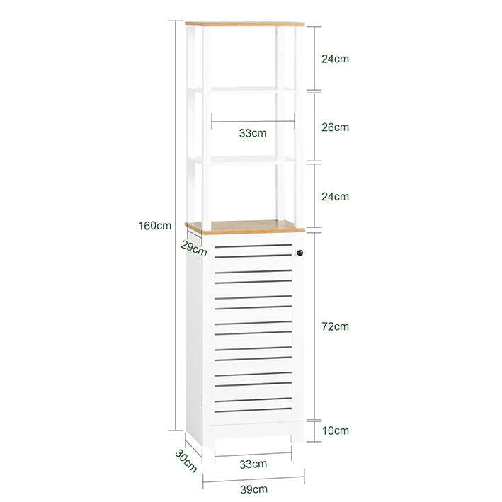 Sobuy SoBuy Bad Hochschrank Badschrank Weiß Badezimmermöbel BZR43-W Tägliche Deals