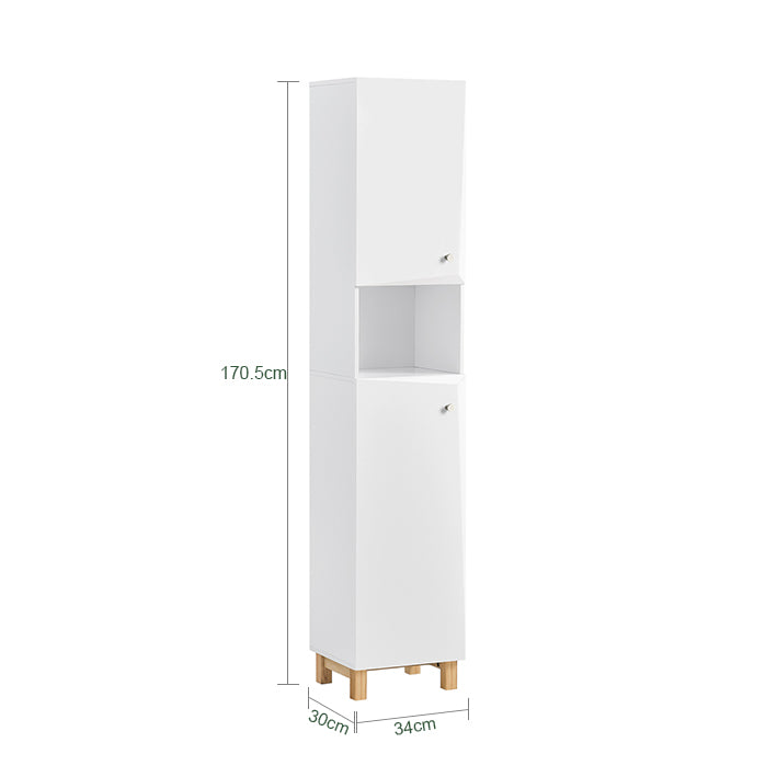 Sobuy SoBuy Bad Hochschrank Badschrank Badregal Badmöbel Weiß BZR91-W VIP-Rabatte
