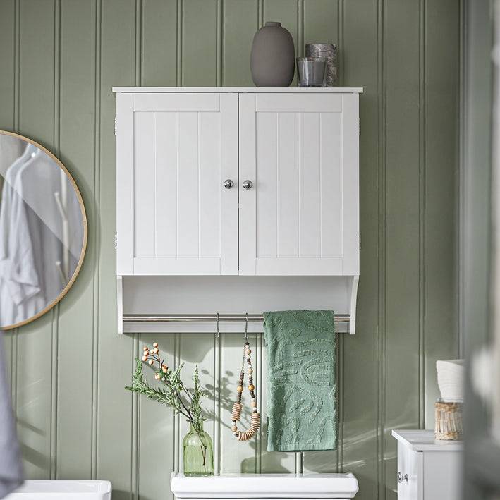 Sobuy SoBuy Hängeschrank mit Türen Badschrank Medizinschrank Wandschrank Weiß BZR84-W Kostenlose Rückgabe