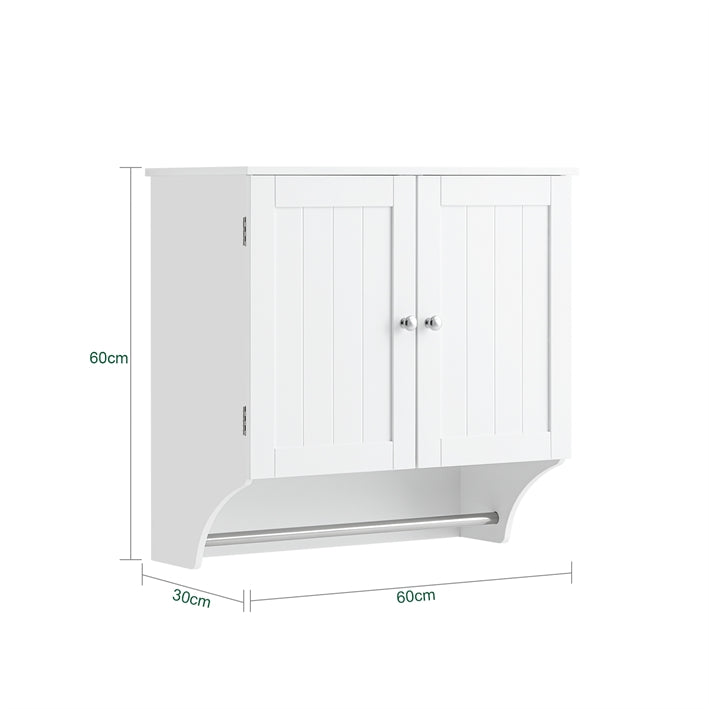 Sobuy SoBuy Hängeschrank mit Türen Badschrank Medizinschrank Wandschrank Weiß BZR84-W Kostenlose Rückgabe