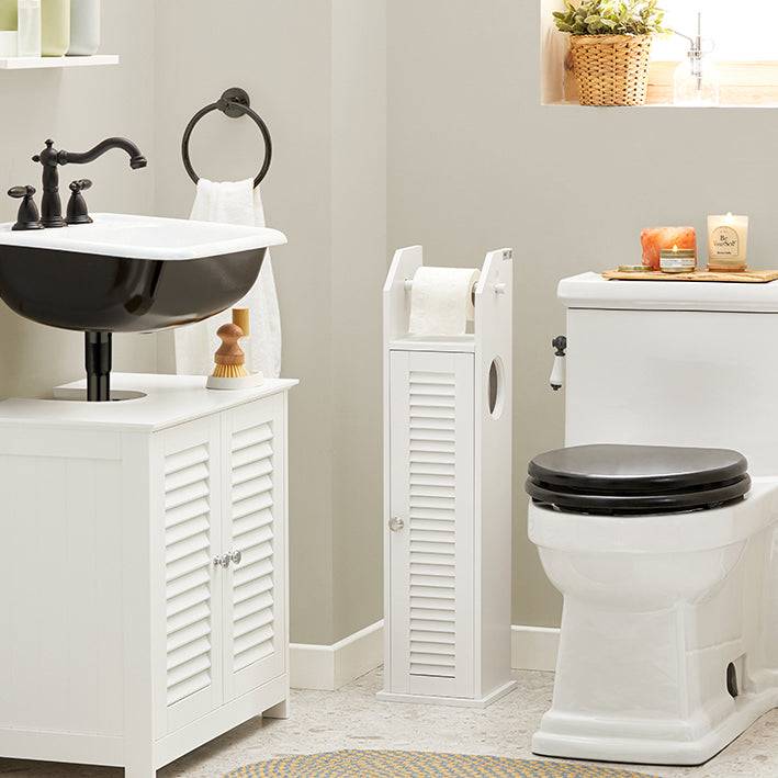 Sobuy SoBuy Toilettenrollenhalter Badregal Badezimmerschrank BZR49-W Letzter Tag