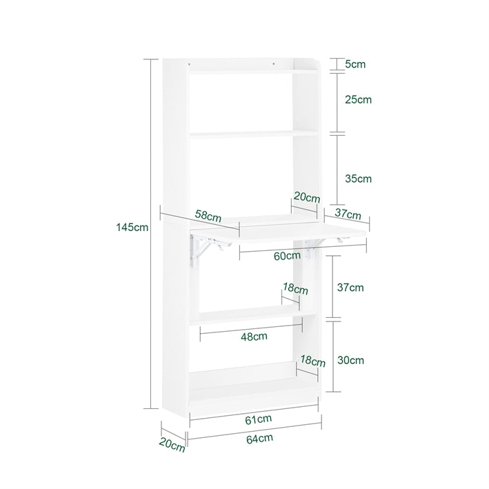 Sobuy SoBuy Klapptisch mit 5 Ablagen Schreibtisch klappbar Computertisch Arbeitstisch Weiß FWT92-H-W Discount Store für neue Produkte