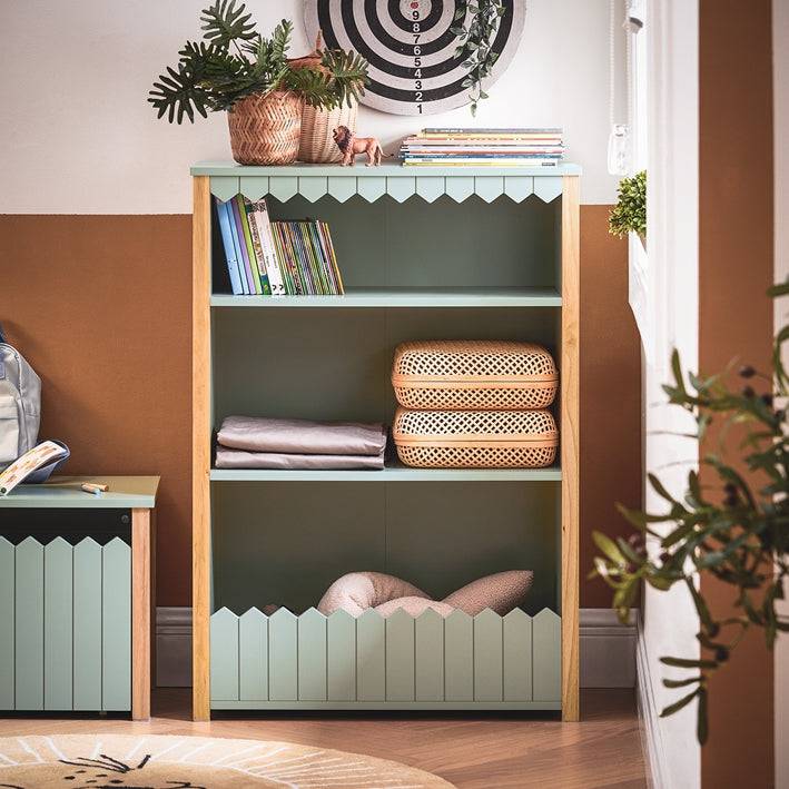 Sobuy SoBuy Kinder Bücherregal Aufbewahrungsregal für Kinder Büchergestell Grün-Natur KMB97-GR 50% Rabatt für begrenzte Zeit
