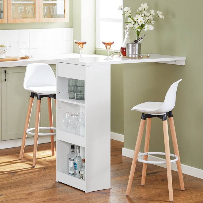 Sobuy SoBuy Bartisch Esstisch Wandtisch Stehtisch Balkontisch Weiß FWT101-W 2025