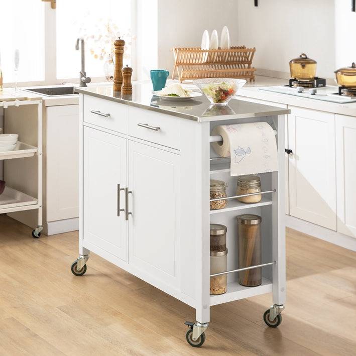 Sobuy SoBuy Kücheninsel Küchenschrank Küchenwagen Servierwagen FKW108-W Outlet
