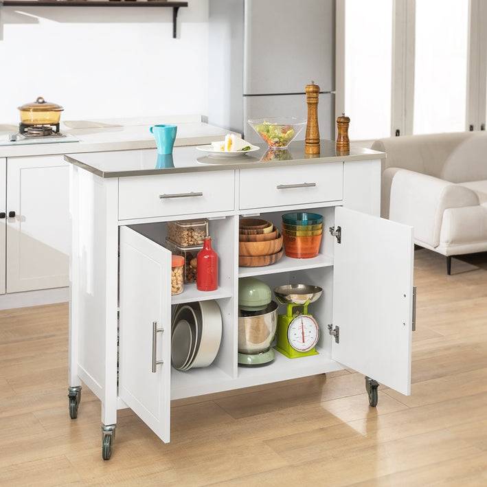 Sobuy SoBuy Kücheninsel Küchenschrank Küchenwagen Servierwagen FKW108-W Outlet