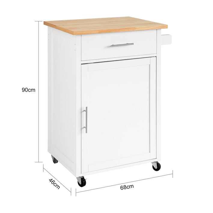 Sobuy SoBuy Küchenwagen Beistellwagen Rollwagen Weiß-Natur FKW102-WN Verkauf