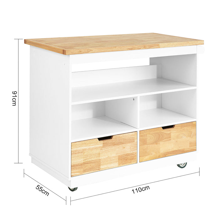 Sobuy SoBuy Kücheninsel Küchenschrank Küchenwagen Weiß-Natur FKW107-WN Meist gekauft