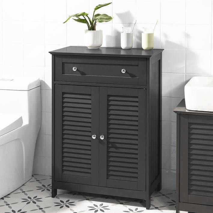 Sobuy SoBuy Badkommode Badzimmerschrank Sideboard Dunkelgrau FRG238-DG Weihnachtsangebot