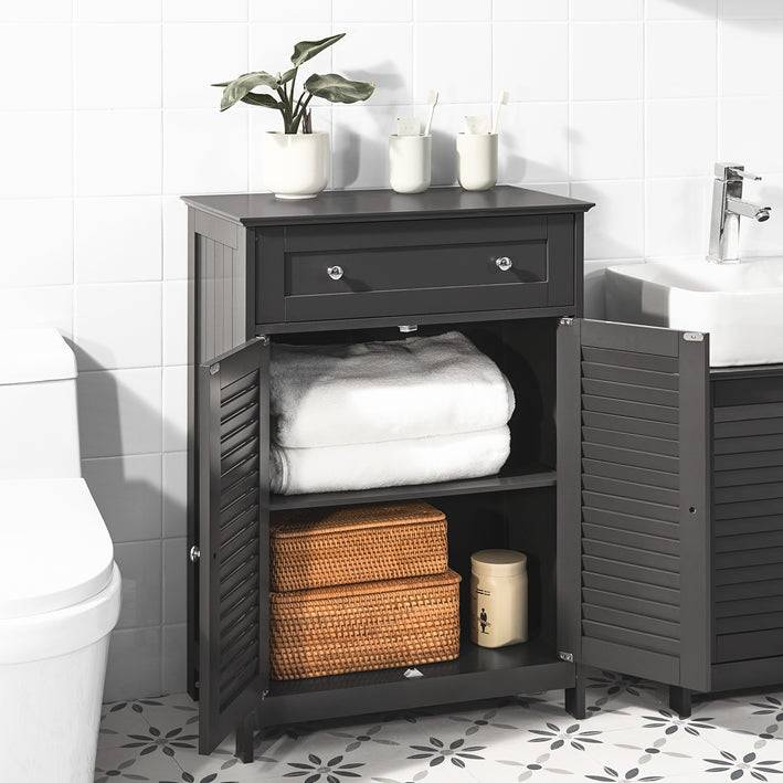 Sobuy SoBuy Badkommode Badzimmerschrank Sideboard Dunkelgrau FRG238-DG Weihnachtsangebot