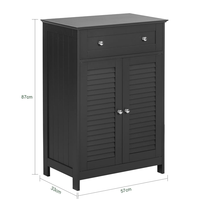 Sobuy SoBuy Badkommode Badzimmerschrank Sideboard Dunkelgrau FRG238-DG Weihnachtsangebot