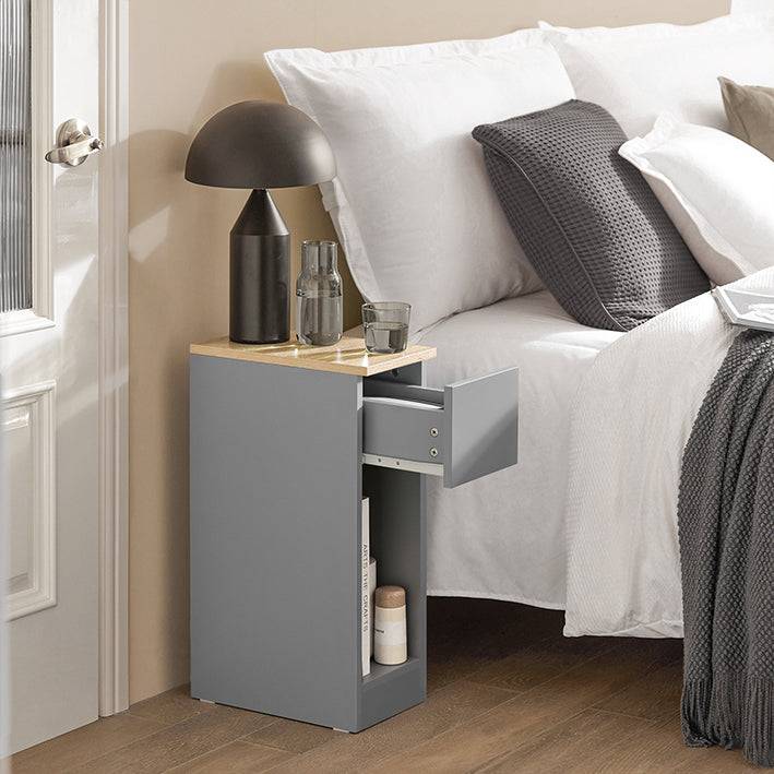 Sobuy SoBuy Nachttisch mit Schublade Couchtisch Sofatisch Beistelltisch Hellgrau FBT111-HG Osterangebot