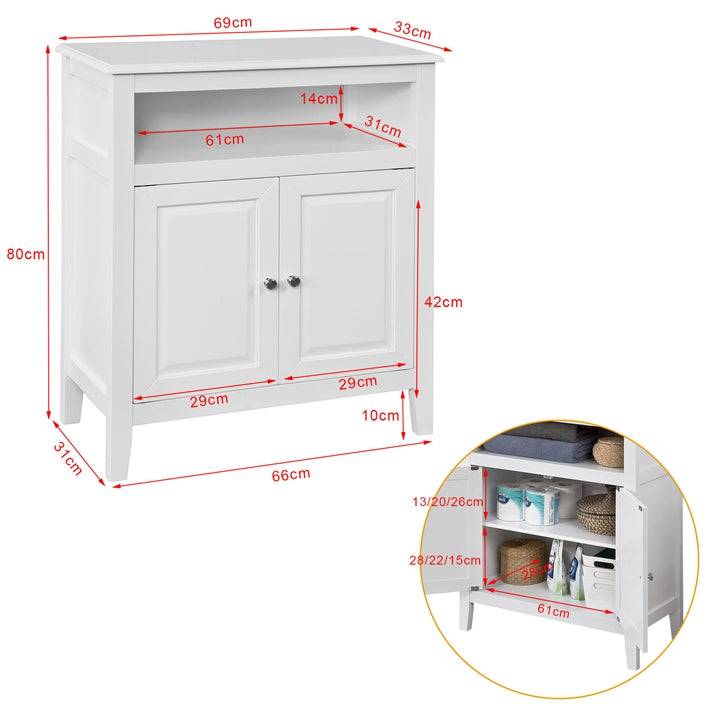 Sobuy SoBuy Badkommode Badzimmerschrank Sideboard Weiß FRG204-W Lagerräumung
