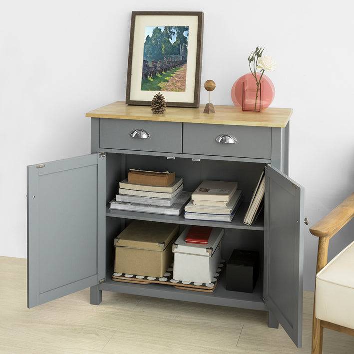 Sobuy SoBuy Sideboard Küchenschrank mit Arbeitsplatte Flurschrank Grau FSB25-HG Heißer Verkauf