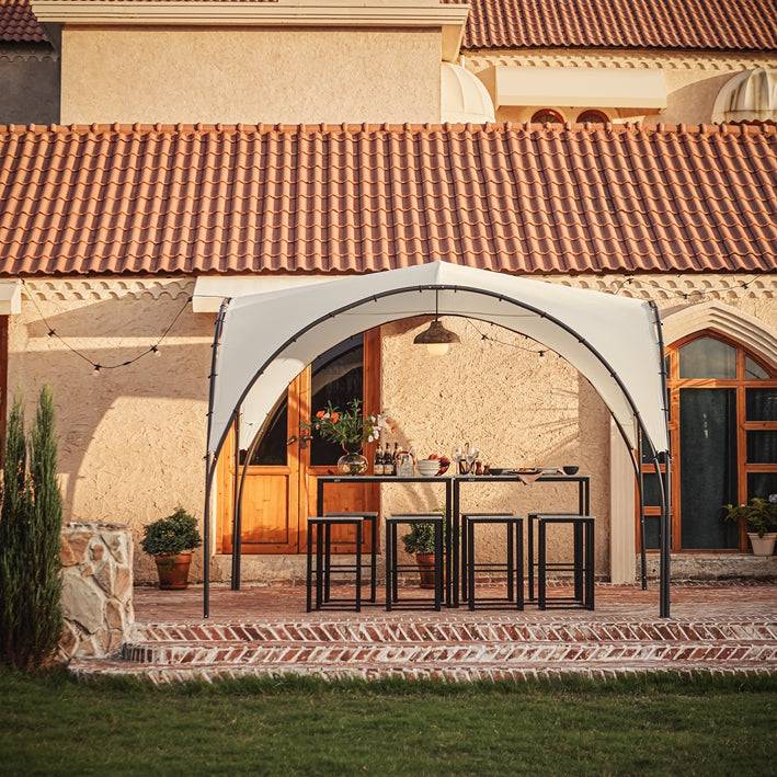 Sobuy SoBuy UV30 Faltpavillon Partyzelt Regen- & Sonnenschutz Gartenpavillon Beige KLS16-MI Zeitlich begrenztes Angebot