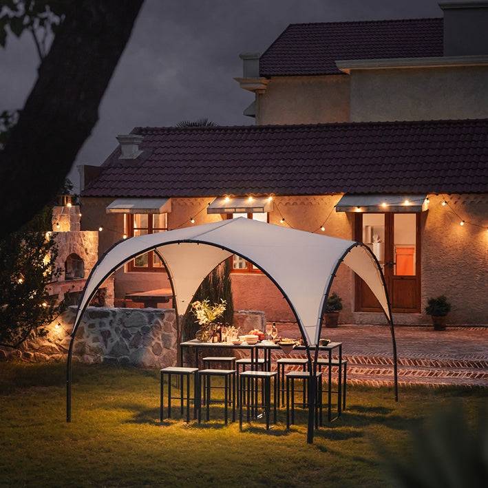 Sobuy SoBuy UV30 Faltpavillon Partyzelt Regen- & Sonnenschutz Gartenpavillon Beige KLS16-MI Zeitlich begrenztes Angebot