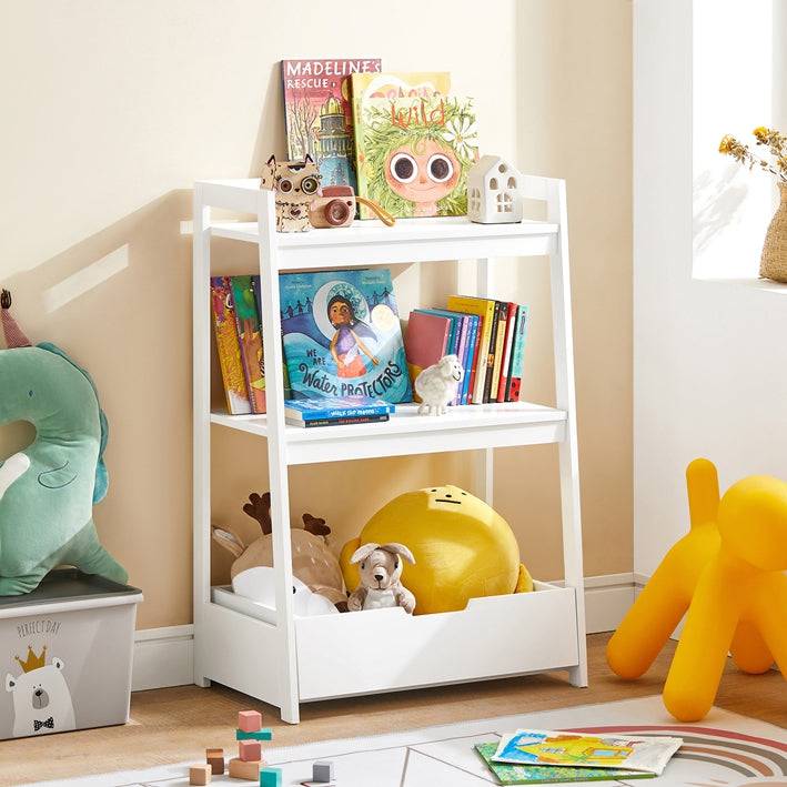 Sobuy SoBuy Kinderbücherregal Spielzeugregal Aufbewahrungsregal für Kinder KMB31-W Bestseller