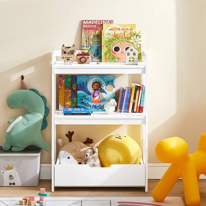 Sobuy SoBuy Kinderbücherregal Spielzeugregal Aufbewahrungsregal für Kinder KMB31-W Bestseller
