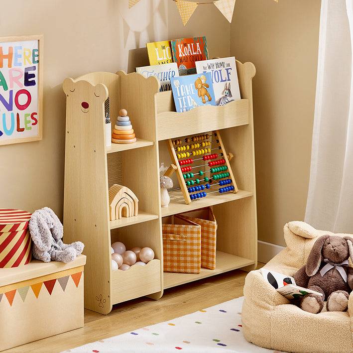 Sobuy SoBuy Kinderregal Aufbewahrungsregal Bücherregal für Kinder Natur KMB101-N Kostenlose Rückgabe