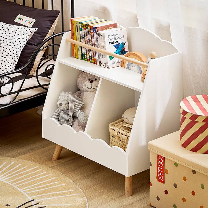 Sobuy SoBuy Kinderbücherregal Aufbewahrungsregal Montessori Regal Weiß KMB100-K-W Begrenzte Freigabe