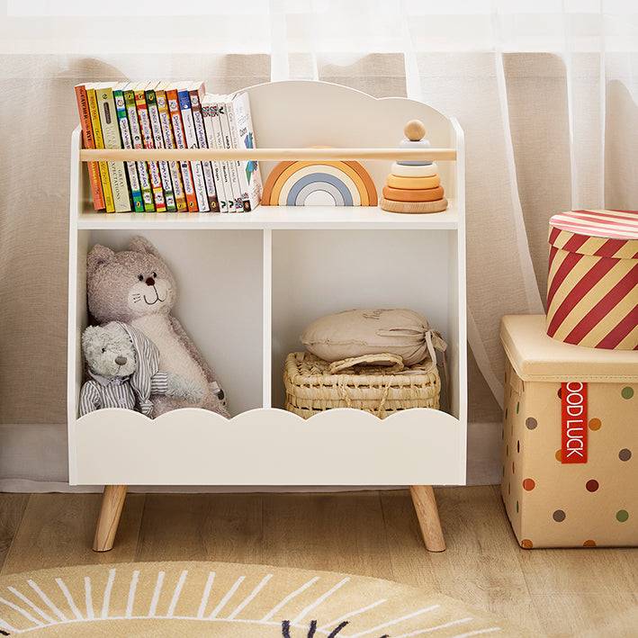 Sobuy SoBuy Kinderbücherregal Aufbewahrungsregal Montessori Regal Weiß KMB100-K-W Begrenzte Freigabe