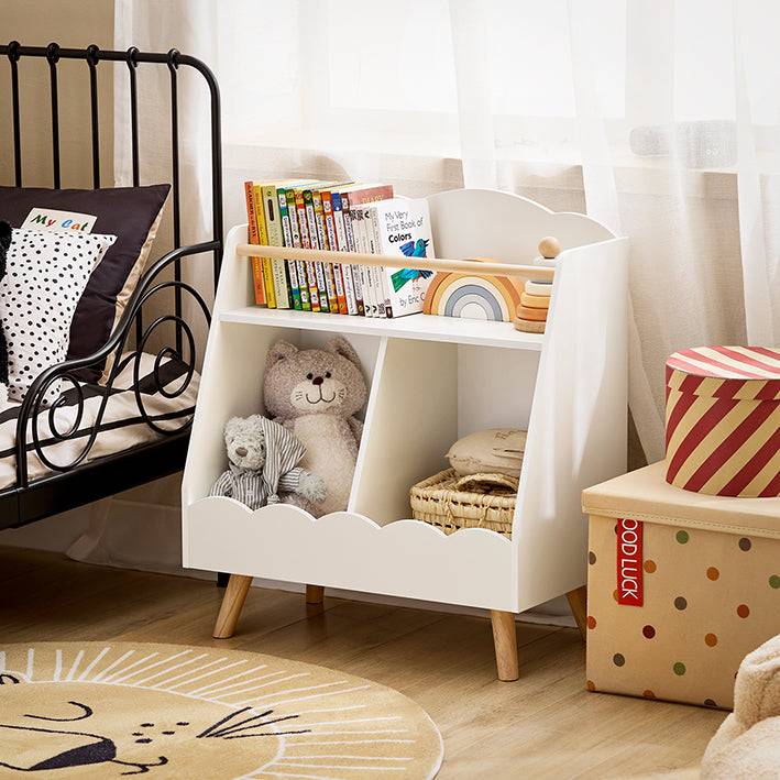 Sobuy SoBuy Kinderbücherregal Aufbewahrungsregal Montessori Regal Weiß KMB100-K-W Begrenzte Freigabe