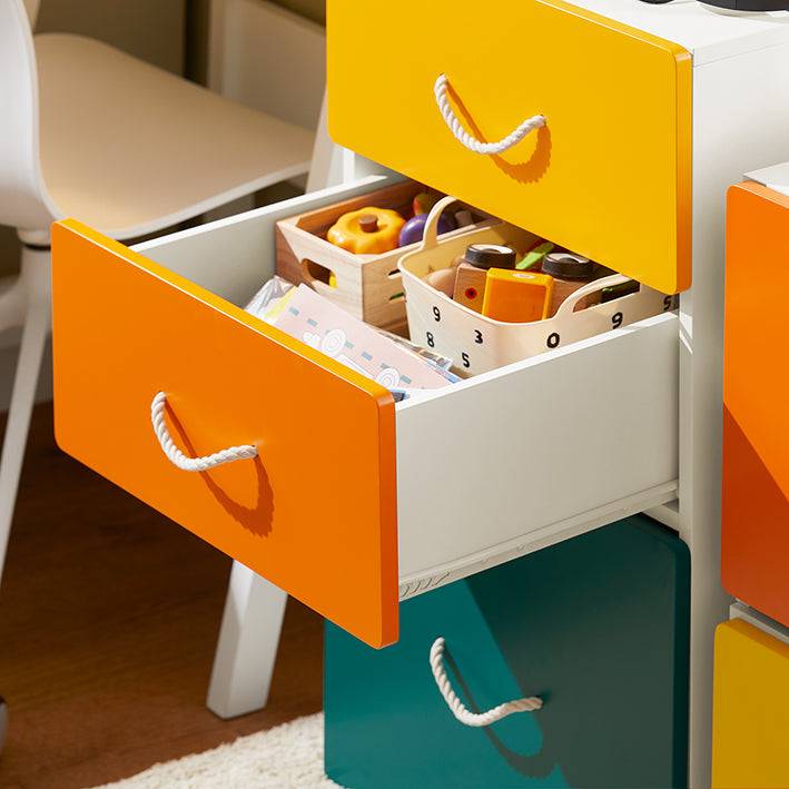 Sobuy SoBuy Spielzeugtruhe Spielzeugkiste mit Deckel Aufbewahrungsbox für Kinder Bunt KMB72-W Letzte 2 Tage