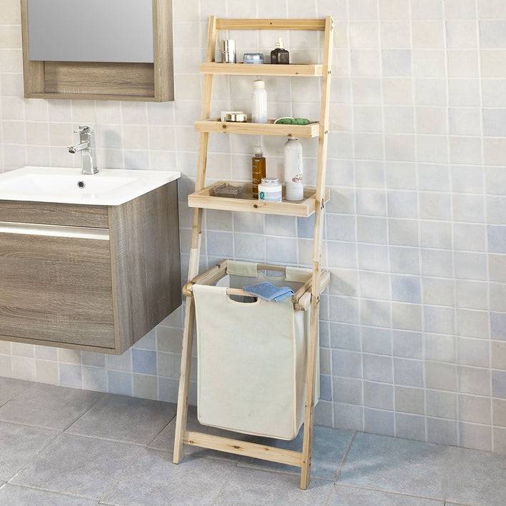 Sobuy SoBuy Badregal Wäschesammler Leiterregal holz FRG160-N Letzter Tag