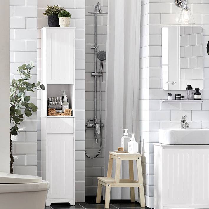 Sobuy SoBuy Hochschrank Badschrank Badregal Badezimmermöbel Weiß BZR109-W Bis zu 60% Rabatt